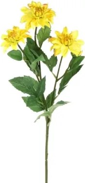 Umelá kvetina Georgína 75 cm, žltá%