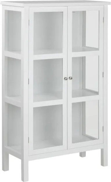 Biela dvojdverová vitrína Actona Eton, výška 136 cm