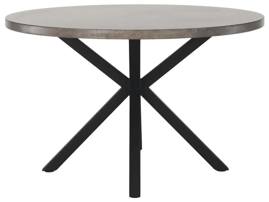 Tempo Kondela Jedálenský stôl, betón/čierna, priemer 120 cm, MEDOR