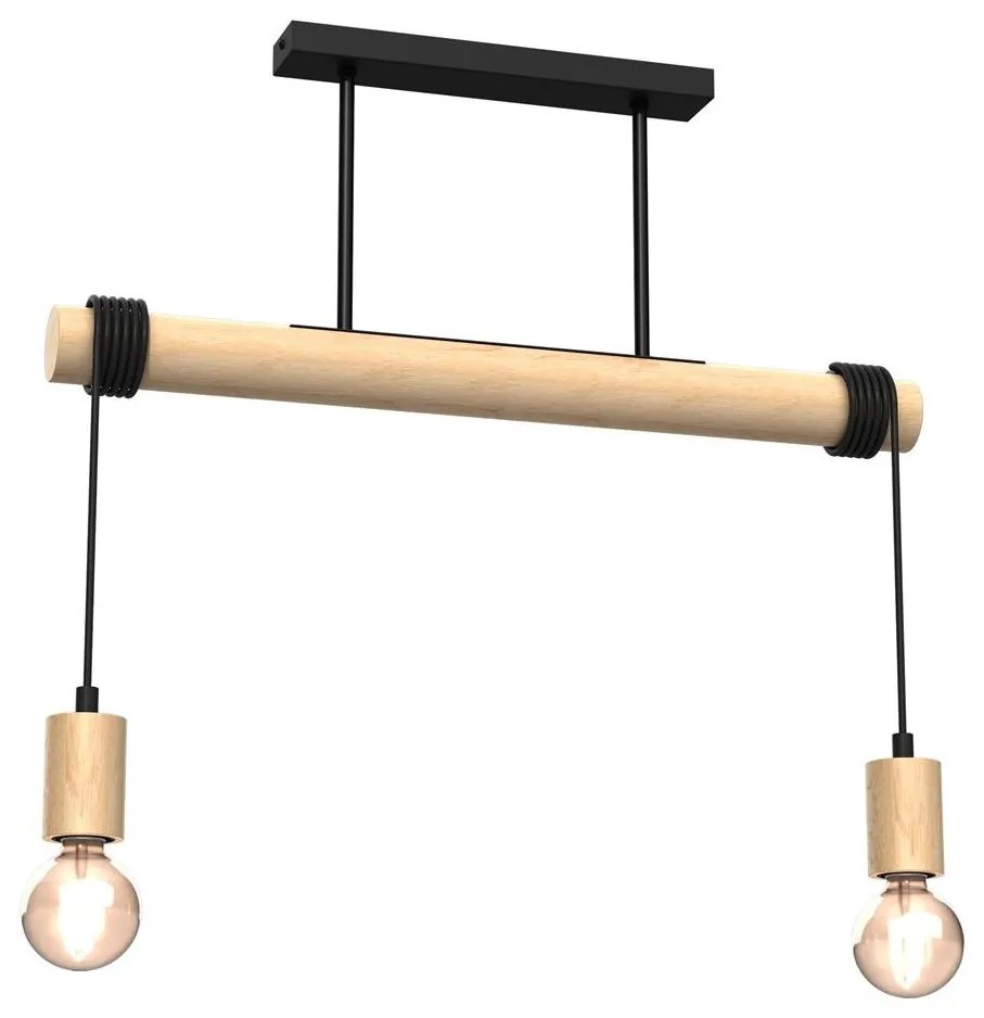 Prisadený luster VIGA 2xE27/60W/230V drevo