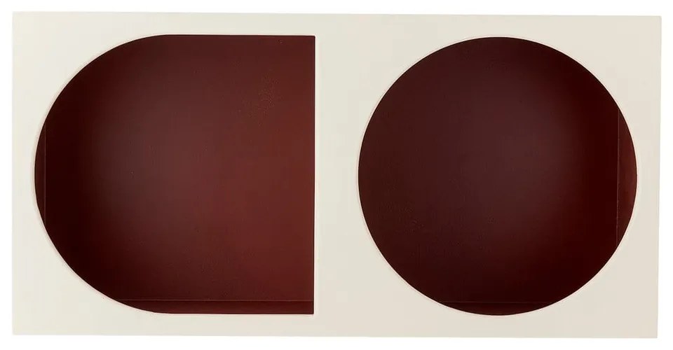 Červená/biela nástenná knižnica 30x60 cm Graphia – Bloomingville