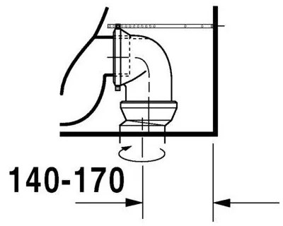 DURAVIT Starck 2 WC misa kombi s Vario odpadom, 370 mm x 400 mm x 630 mm, 2145090000