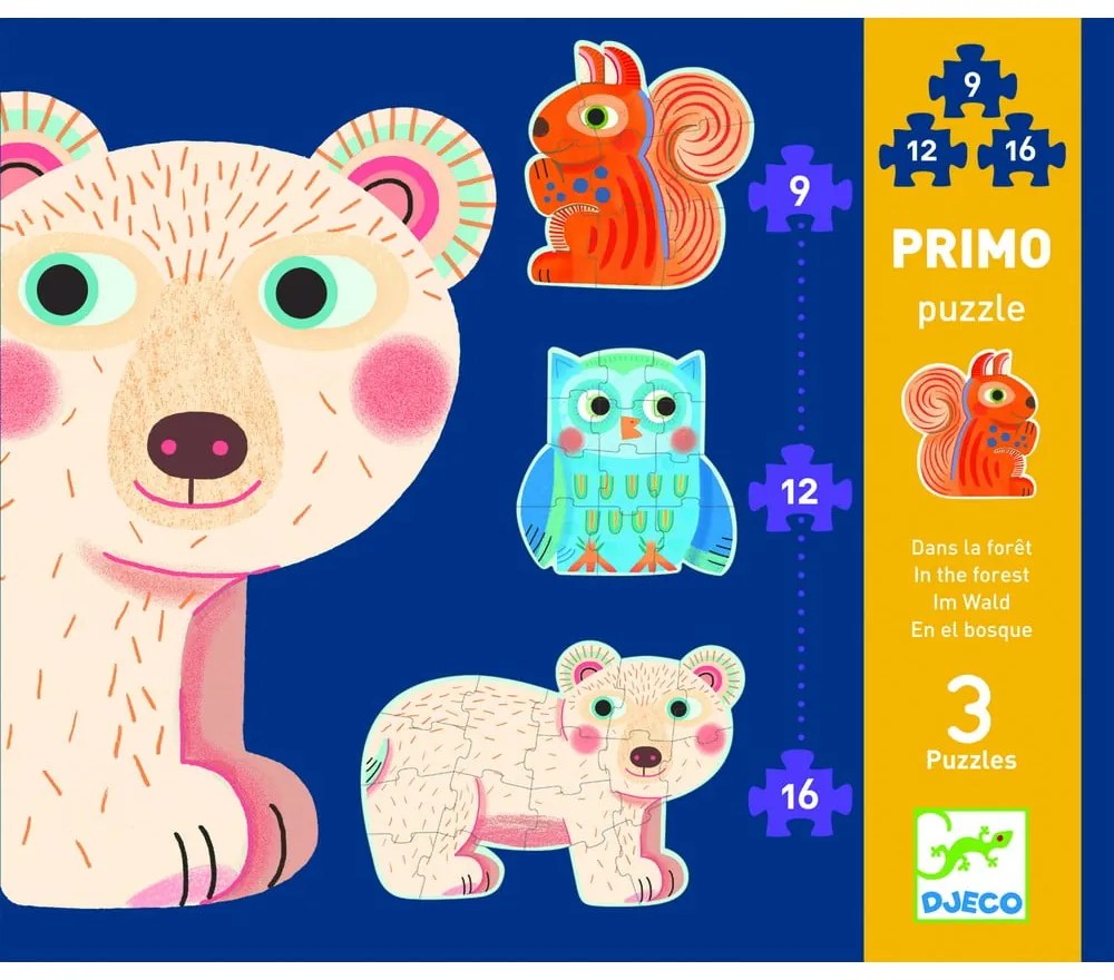 Sada 3 detských puzzle Djeco Forest