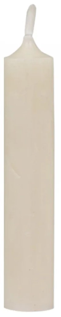 Krémová úzka krátka sviečka Short pearl - Ø 2 *11cm / 4.5h