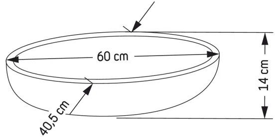 Umývadlo na dosku OLSBORG 60x40,5 cm betón/sivá