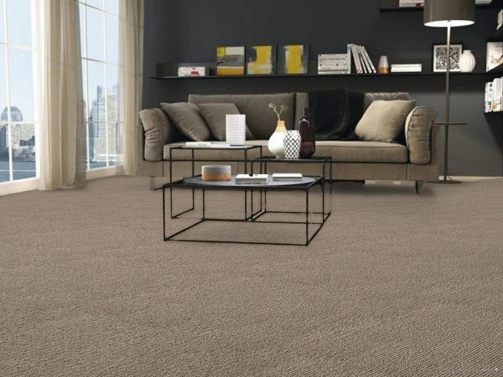 ITC, Koberec metráž Velveti 6984, na mieru, šíře 4m, béžová, twinback (filc+juta), obchodné priestory