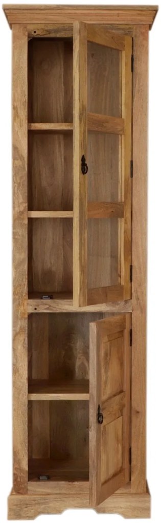 furniture-nabytek.cz - Drevená vitrína z masívu mango 60x200x45