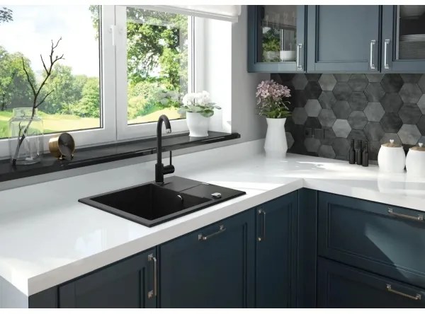 Deante ZQN_G11A - Kuchynský drez ANDANTE 49x59 cm granit/metalický grafit