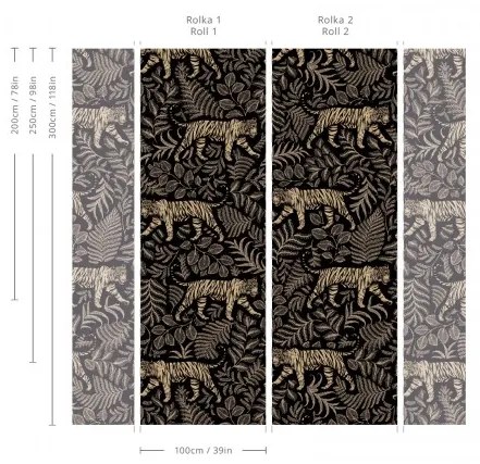 WALLCOLORS Camouflaged Tiger wallpaper - tapeta POVRCH: Wallstick
