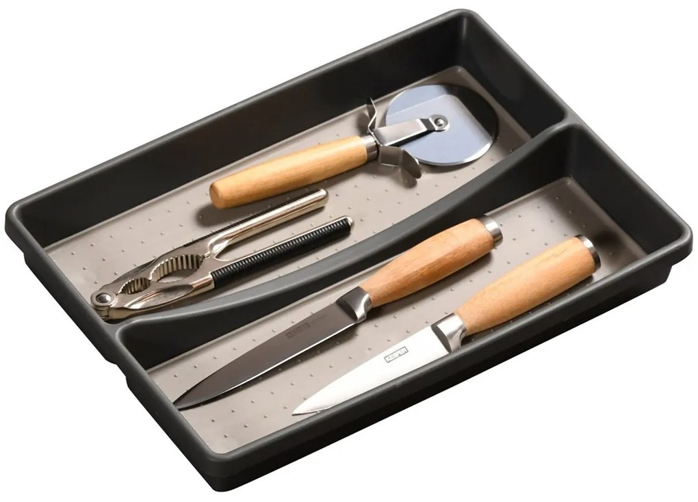 Organizér do zásuvky Kubas 23 cm čierny