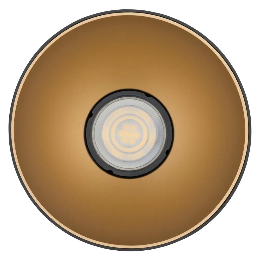 NOWODVORSKI Stropné LED osvetlenie POINT TONE, 1xGU10, 10W, 13cm, okrúhle, čierne, zlaté