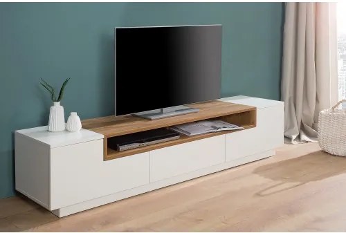 TV-skrinka 37526 180cm Biela/Dub-Komfort-nábytok