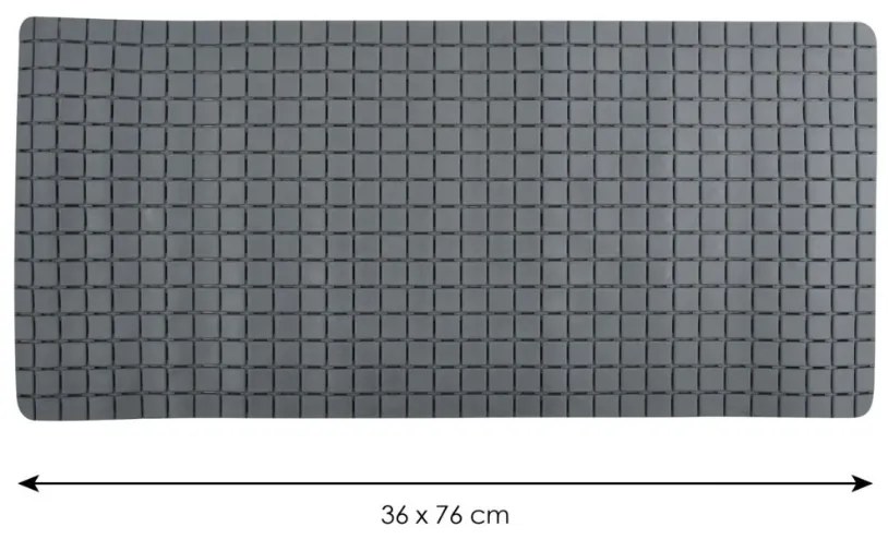 Spirella Protišmyková podložka do vane QUADROPremium, sivá, 36 x 76 cm