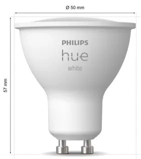 SADA 2x LED Stmievateľná žiarovka Philips Hue WHITE GU10/4,2W/230V 2700K