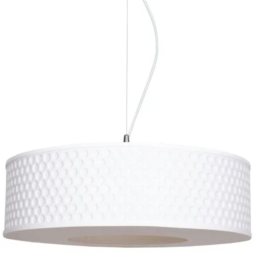 Luster na lanku GARDA 1xE27/60W/230V pr. 40 cm biela