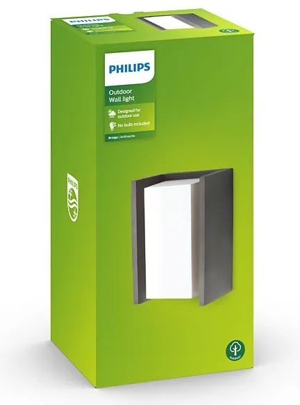 Philips - Vonkajšie nástenné svietidlo BRIDGE 1xE27/15W/230V IP44