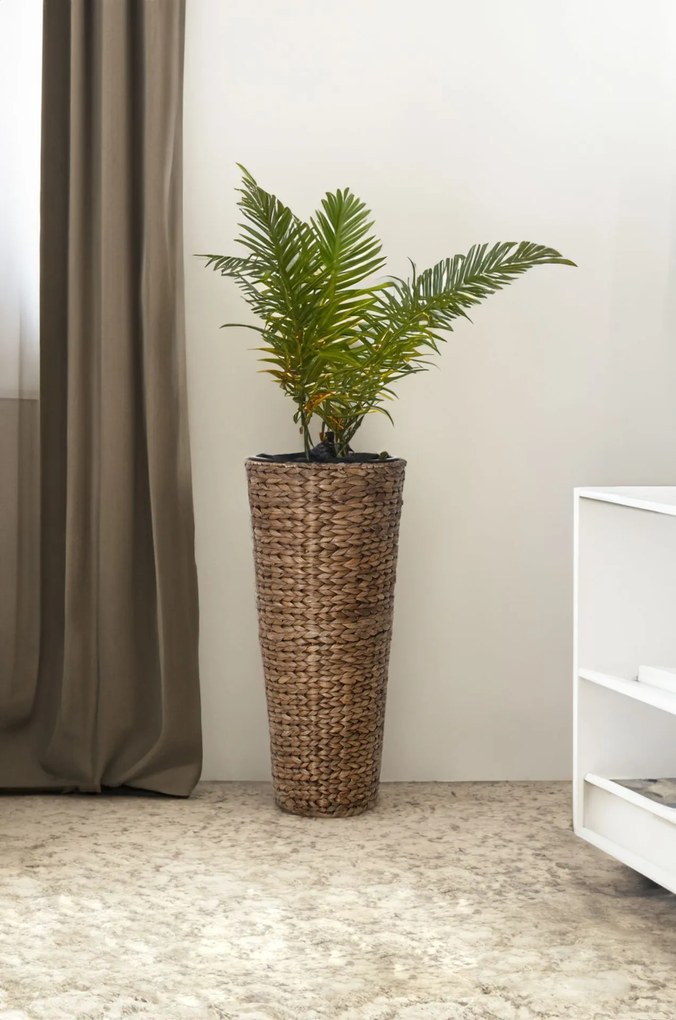 Kvetináč CLASSIC ROUND, vodný hyacint, výška 60 cm, hnedý