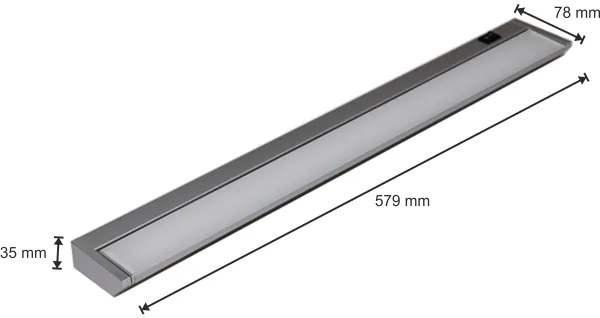 LED Podlinkové svietidlo LED/10W/230V strieborná