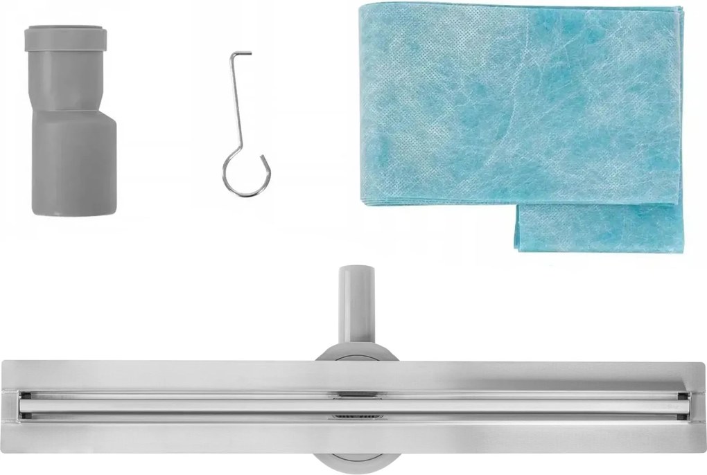 Rea Neox Slim Pro, odtokový sprchový žľab 80 cm, brúsená oceľ, REA-G5802