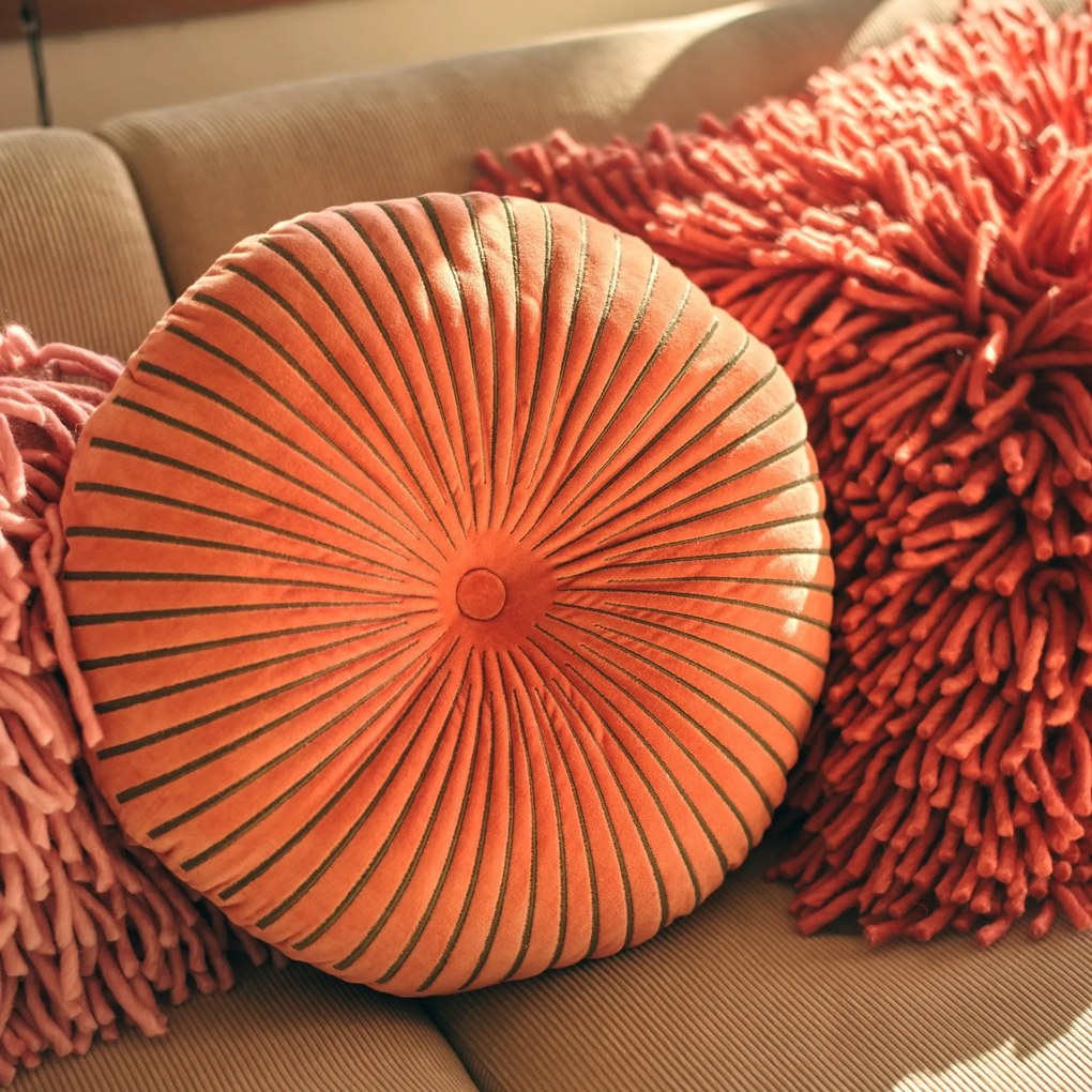 HK living Dekoratívny zamatový vankúš Sienna Ø 50 cm