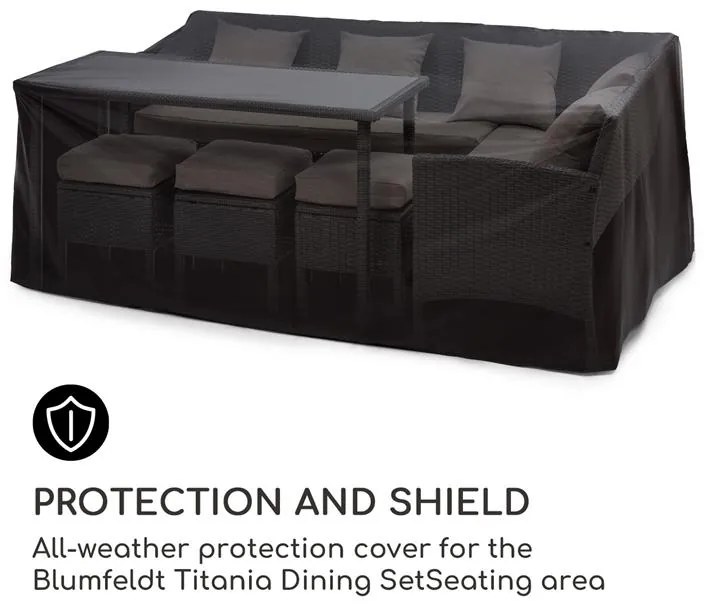 Blumfeldt Titania Raincover, ochranný kryt, 100 % polyester, ochrana v každom počasí, čierny