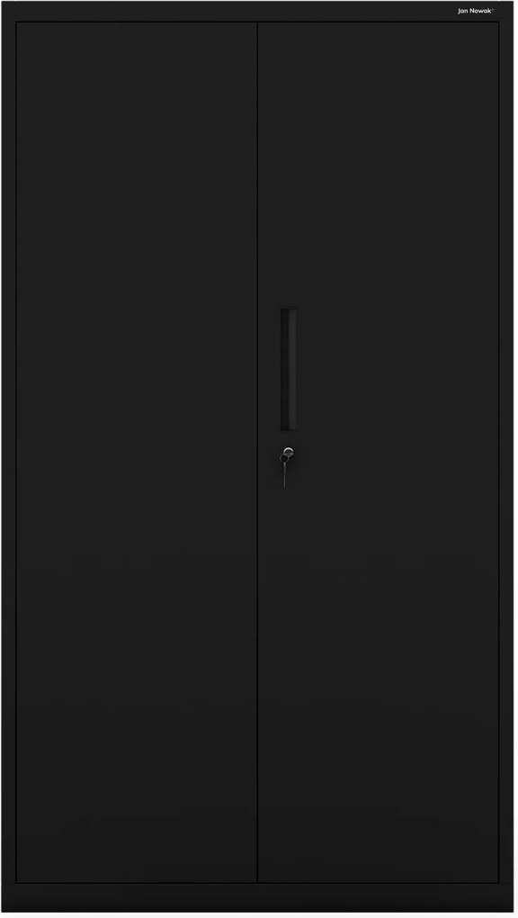 Kovová modulárna multifunkčná skriňa na podstavci čierna MEGAN 1600 x 900 x 400 mm