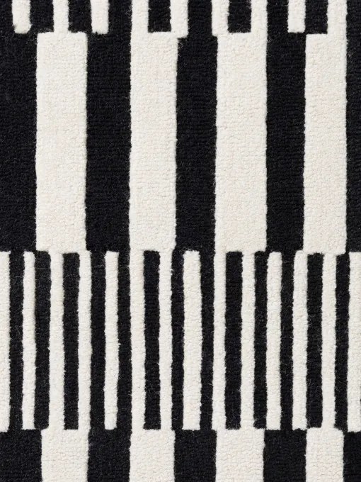 Koberec Elle Decoration Stryve Pulse čierny / biely