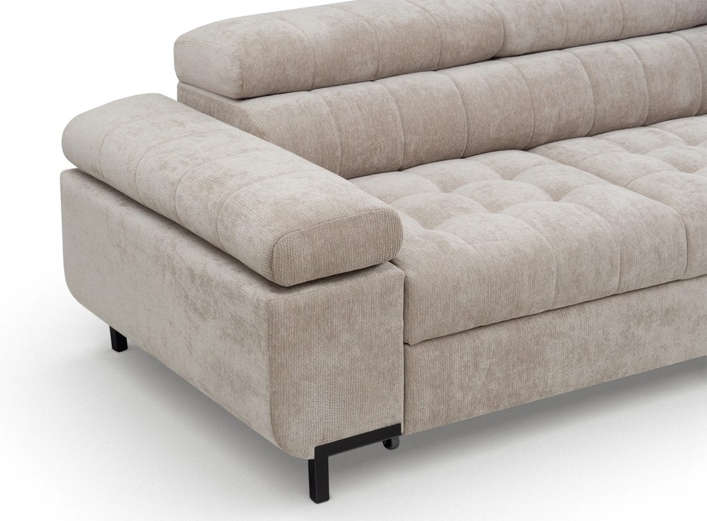 Trojsedák Tyrion s funkciou spania - béžový šenil Vibe 08