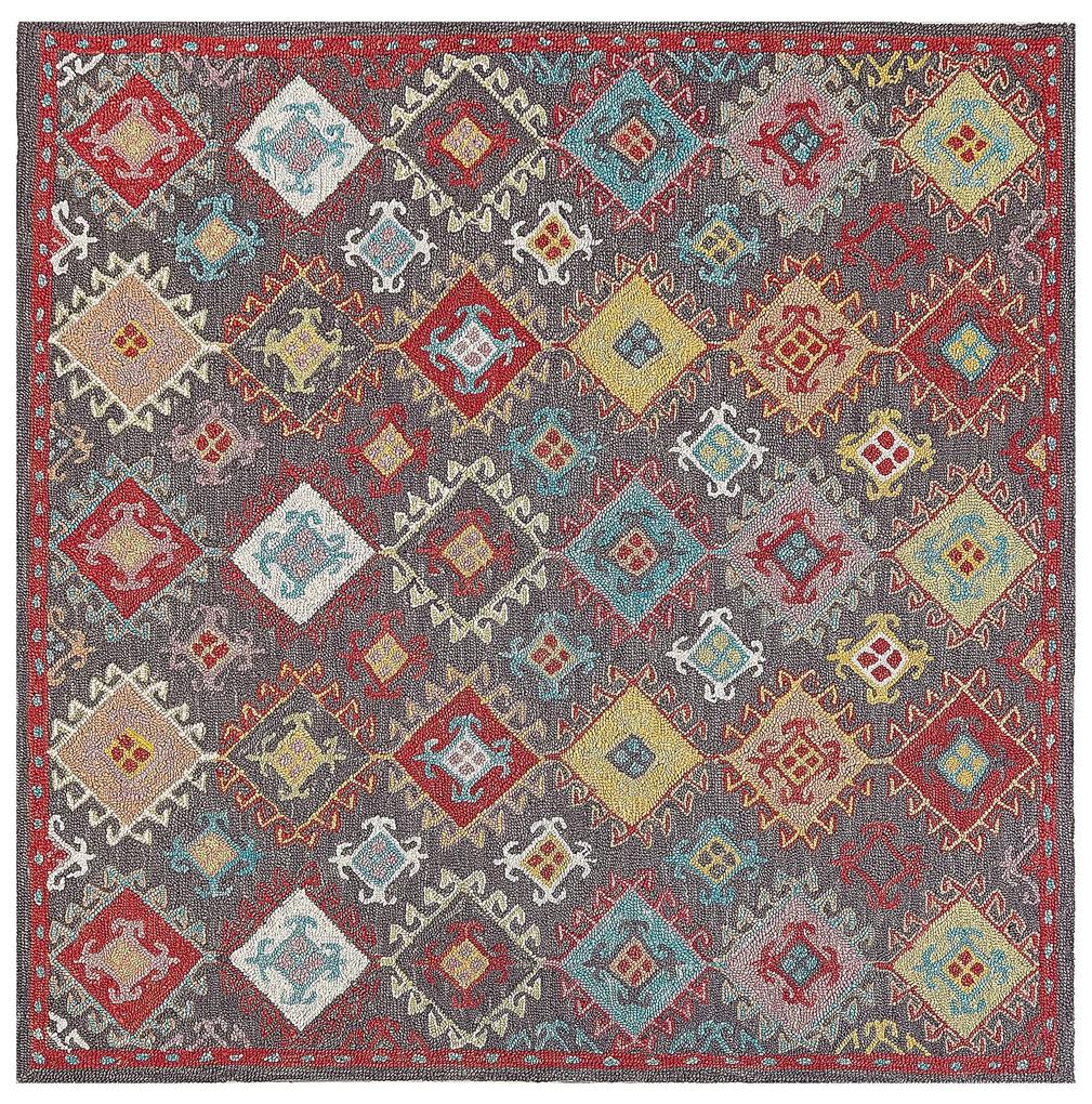 Vlnený koberec 200 x 200 cm viacfarebný FINIKE Beliani