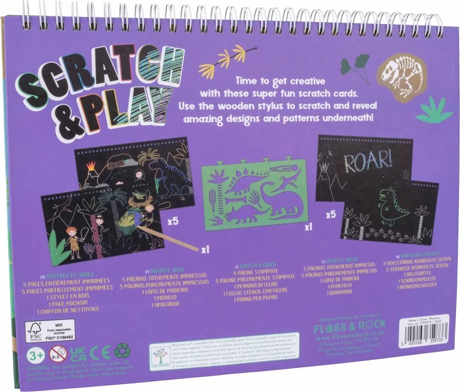 Tabuľka s vyškrabávačkami Dinosaurus