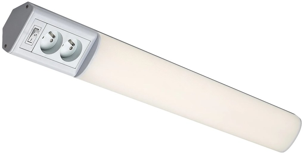 Rabalux BATH 2E LED podlinkové svietidlo s vypínačom a 2x zásuvkou, 70 cm