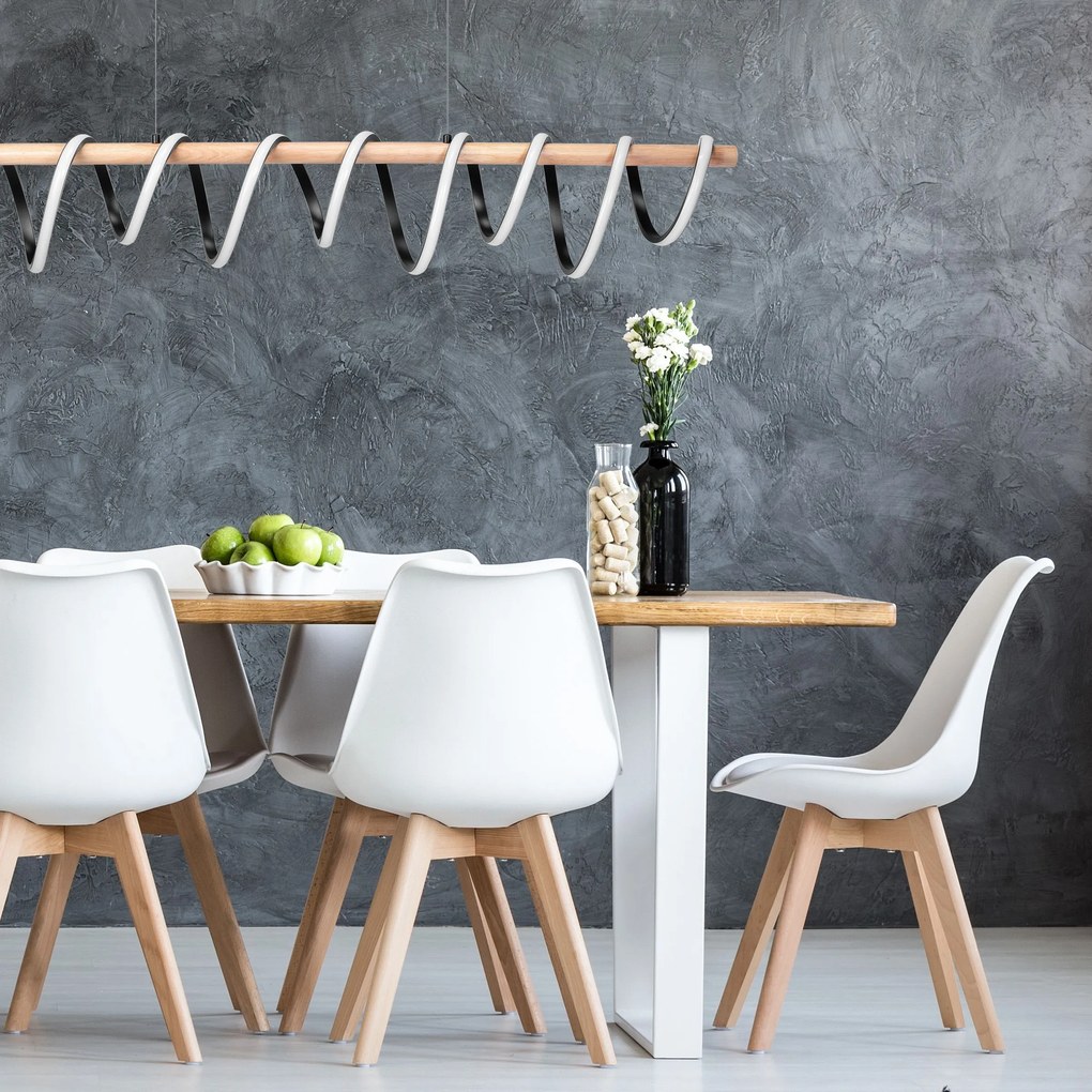 Toolight Toolight, LED stropné svietidlo 120cm 30W 4000K APP1288-CP, čierna-hnedá, OSW-00943