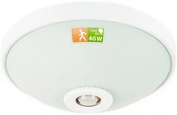 BERGE LED stropné svietidlo 2x E27 s pohybovým senzorom AURORA