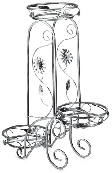 Stojan na kvety 88x65 cm strieborná