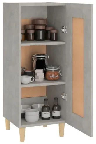 vidaXL Komoda betónovo sivá 34,5x34x90 cm spracované drevo-