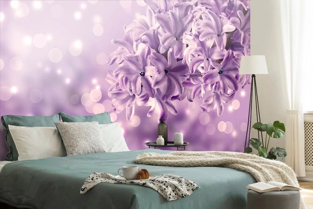 Samolepiaca tapeta fialový kvet orgovánu - 150x100