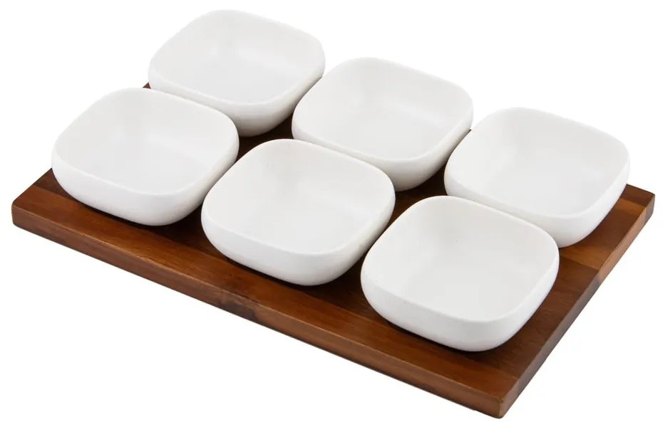 Biela porcelánová servírovacia súprava 6 ks Essentials – Ladelle