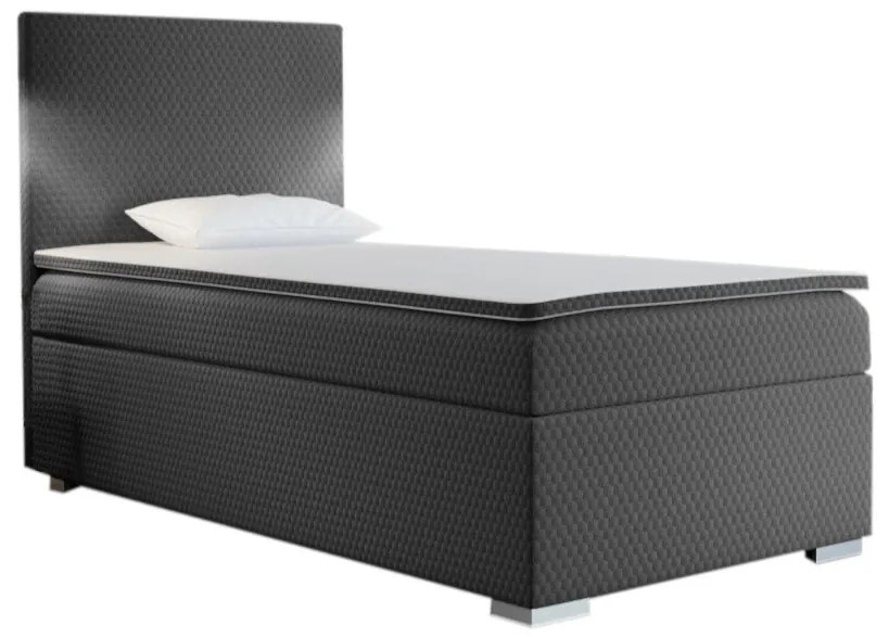 Čalúnená posteľ boxspring RENATA + topper - sawana pik honey 14 / pravá / 80x200