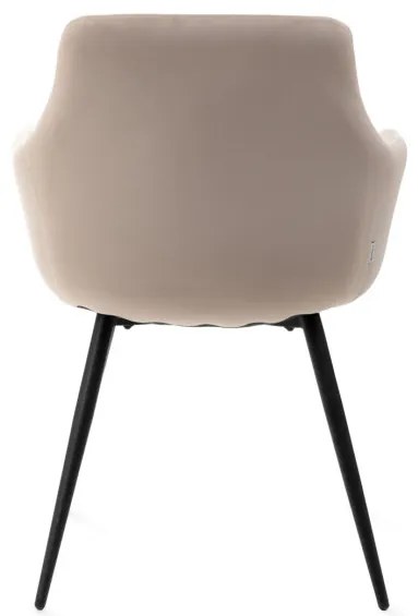 Jedálenská stolička FELLICE zamatová béžová 847269