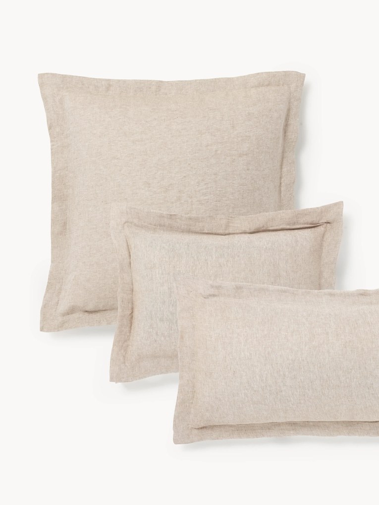 Ľanová obliečka na vankúš s lemom Linna