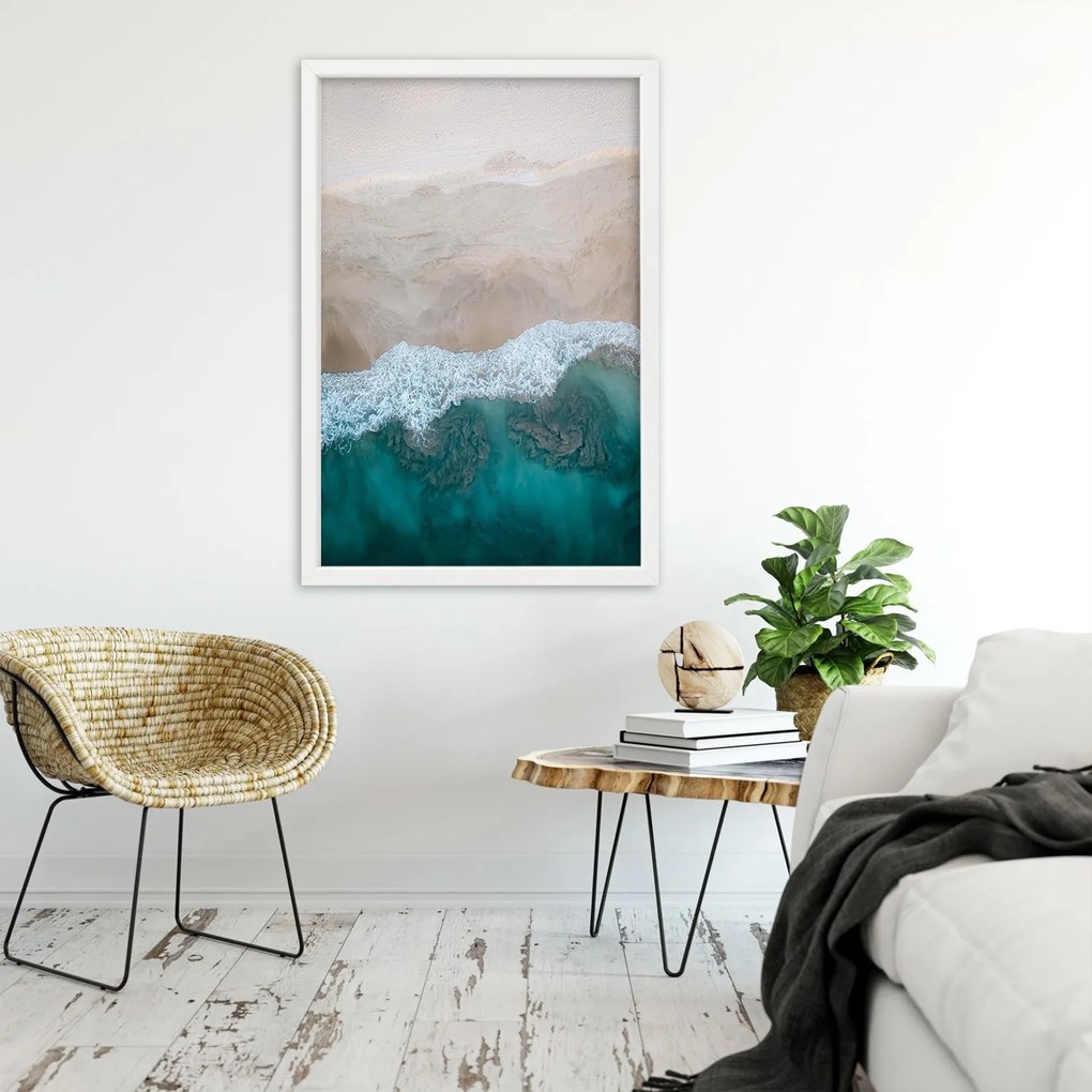 Gario Plagát Vlny na brehu mora Farba rámu: Bez rámu, Rozmery: 40 x 60 cm