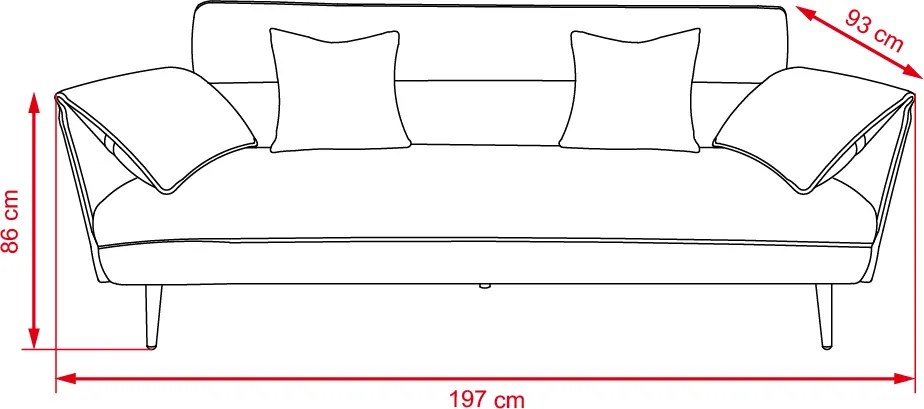 Rozkladacia sofa Catini AMELIA zelená