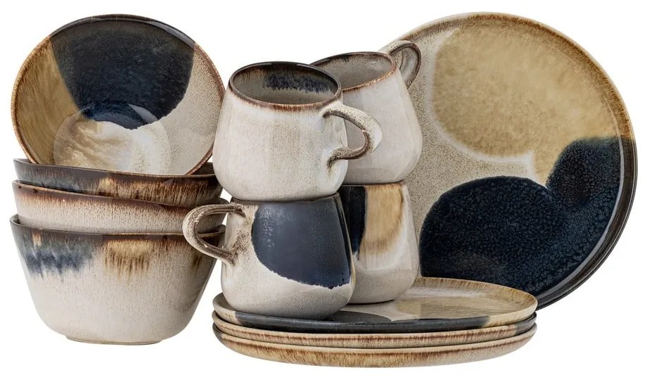 Kameninová jedálenská súprava 12 ks Jules – Bloomingville