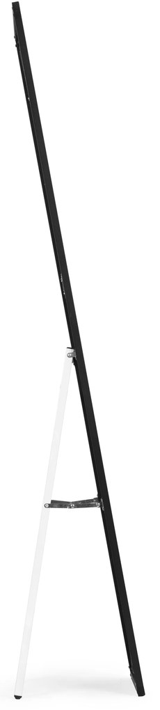 ModernHome Veľké stojace zrkadlo 159 cm, hliník - čierny rám