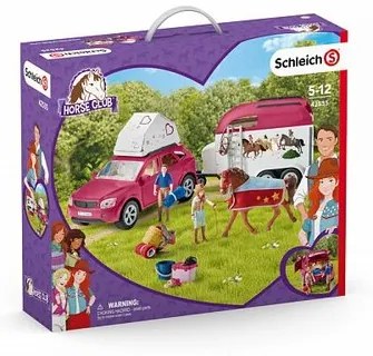 Schleich 42535 Dobrodružné auto s prívesom a koňom