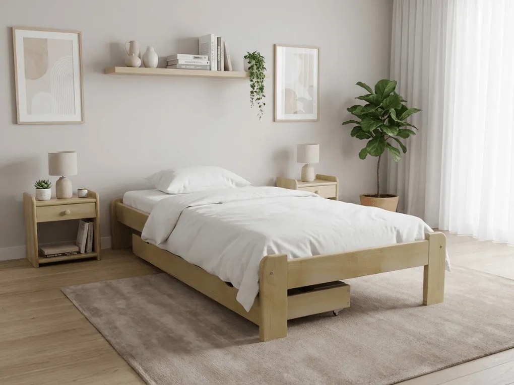 Posteľ Ada 80 x 200 cm, borovica Matrac: Matrac COCO MAXI 20 cm