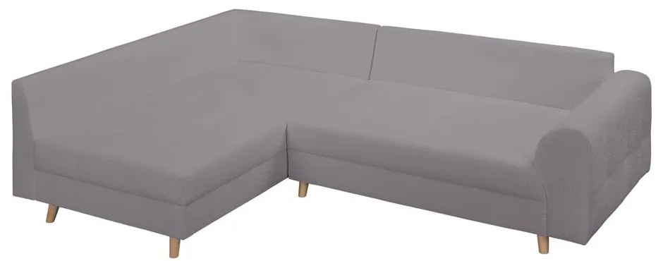 Tmavosivá rohová pohovka z textílie buklé (ľavý roh) Ariella – Ropez