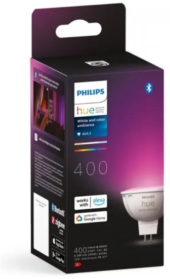 LED RGBW Stmievateľná žiarovka Philips Hue WACA GU5,3/MR16/6,3W/12V 2000-6500K