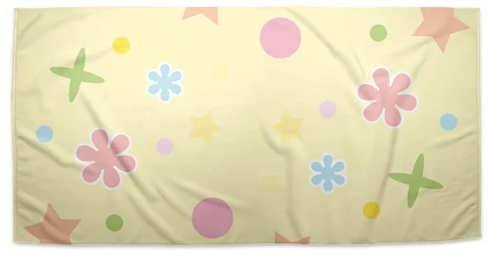 Sablio Uterák Kvetiny na žltej - 70x140 cm