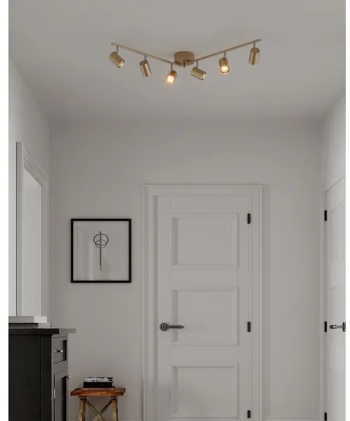 ByRydens 4202100-6501 - Bodové svietidlo CORRECT 6xGU10/7W/230V zlatá